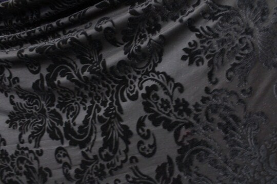 1 Yard 4-Way Stretch Damask Royal Floral Velvet Fabric Multipurpose 36" x 60"